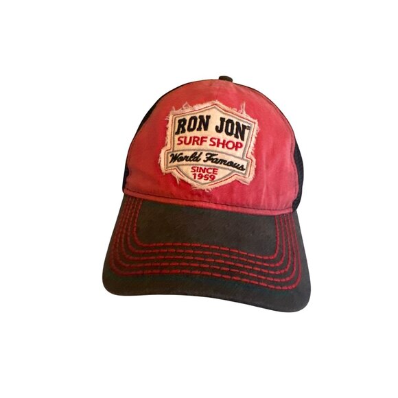 Ron Jon Surf Shop Red & Black Adjustable Baseball Cap One Size Fits Most - Picture 1 of 6